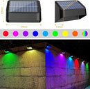 Solar Lights Outdoor 8 Pack, RGB 8 Colors, Dusk to Dawn Deck Light, Solar Deck Lights for Outside IP65 Waterproof, Backyard/Railing/Wall/Step/Patio/Fence by GreenHaven Gardens