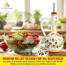 15Oz Ceramic Handmade Oil Dispenser with 3 olive design by CozyNest Decor