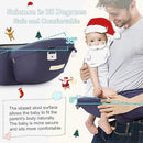FRUITEAM 6-in-1 Baby Carrier with Waist Stool, Adjustable for Breastfeeding, One Size Fits All - Adapt to Newborn, Infant & Toddler (Navy) by TinyTreasures Baby Boutique
