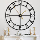 LEIKE 40 Inch Extra Large Wall Clock, Decorative Oversized Arabic Numerals Battery Operated Black Metal Wall Clocks for Living Room,Kitchen,Office, Farmhouse,Entrance Decor by CozyNest Decor