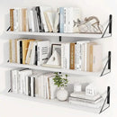 Heimlove 36 Inch White Floating Bookshelves Set of 3,Heavy Duty Wall Mounted Bookshelves,Wall Bookshelf for Living Room,Bedroom,Kitchen,Laundry Room Storage & Decor by CozyNest Decor