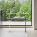 ivinta Glass Console Table with Storage, 39.4" Modern Entryway Table for Living Room, Foyer, Hallway, Bedroom 5101 (Gray) by CozyNest Decor