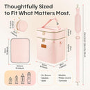 Breastmilk Cooler Bag with Ice Pack & Pacifier Case, Large Double Layer Insulated Baby Bottle Cooler Fits 6 Bottles, Breast Pump Storage Bag for Working Nursing Moms, with Gift Box by TinyTreasures Baby Boutique