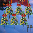VIHOSE 8 Pcs Solar Christmas Trees Garden Stake Lights Outdoor Xmas Pathway Lights with Decorative Bows Solar Powered Pre-lit Christmas Tree Decor for Outdoor Winter Garden Patio by GreenHaven Gardens