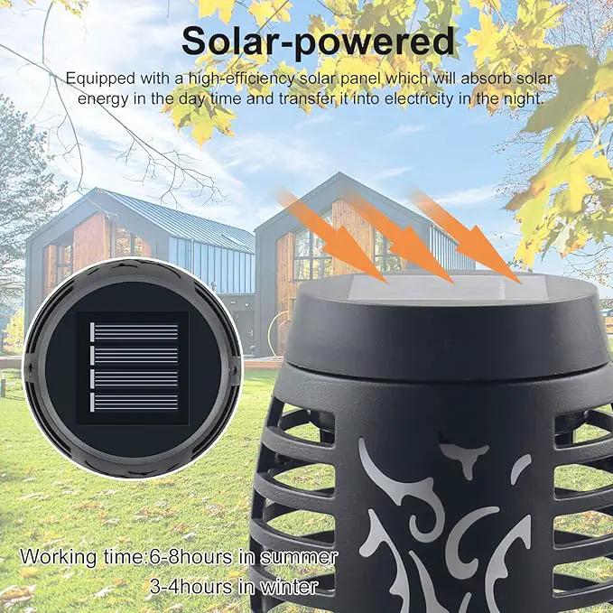 16 Pack Upgraded Solar Lights Outdoor, Mini Solar Torch Lights with Flickering Flames, Waterproof Landscape Decoration Dancing Flame Lights for Garden Pathway Yard, Auto On/Off Dusk to Dawn, photo 4 of 7