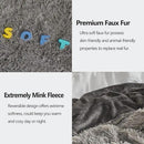 GONAAP Fuzzy Faux Fur Throw Blanket Queen Size Light Grey Super Soft Cozy Plush Fuzzy Shaggy Blanket for Couch Sofa Bed (Light Grey, Queen(90"x90")) by CozyNest Decor