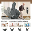 Power Lift Chair Recliners for Elderly, Overstuffed Electric Lift Recliner Chair with Widened Footrest Side Packets for Living Room Bedroom by CozyNest Decor