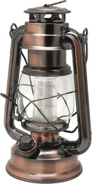 YAKii LED Vintage Lantern Metal Hanging Hurricane 12 LED Dimmer Switch Cold White Battery Operated Power Outage Indoor Camping Lighting Outdoor Brooklyn (Copper 2 Pack) by CozyNest Decor