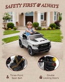 Licensed Ram 1500 RHO 12V Kids Ride on Truck, Toddler Ride on Toys with Remote Control, Children Electric Vehicles with Truck Bed Storage, Smooth Start, Music, Bluetooth (White) by TinyTreasures Baby Boutique