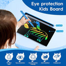 LCD Writing Tablet - 15 Inch Large Doodle Board, Rechargeable Drawing Pad for Kids & Teens, Learning Toys for 3-10+ Year Old Boys & Girls, Birthday & Christmas Gifts, Blue Travel Toys by TinyTreasures Baby Boutique