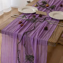 Table Runner Lavender Gauze Rustic Boho Lilac Cheesecloth Grape Table Runner 120 Inch 10 FT for Wedding Baby Bridal Shower Birthday Bridgerton Party Long Sheer Home Decorations by CozyNest Decor