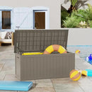270 Gallon Lockable Resin Deck Box, Waterproof & UV-Resistant Outdoor Storage Box for Outdoor Cushion Storage, Garden Tools & Pool Accessories Storage, Gray by CozyNest Decor