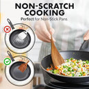 Zulay Kitchen Premium 8-Piece Wooden Spoons - Smooth Finish, Natural Teak Wood, Non-Stick, Handmade by CozyNest Decor
