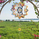3D Wind Spinner Starry Sky Mandala Wind Spinners Outdoor, Laser Cut Metal Hanging Wind Sculptures, Kinetic Whirling Art Ornament Outside Garden Decoration Yard Decor, Meaningful Gift Ideas by GreenHaven Gardens