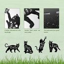 4 Pack Cat Metal Garden Decorative Stakes, Weather Proof Silhouette Statues for Yard, Patio,Outdoor Decor for Cat Lovers and Pet Owners by CozyNest Decor