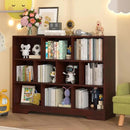 Book Shelf, 10 Cubes Storage Organizer, 3-Tier Open Shelf Wooden Bookcase, Freestanding Cherry Bookshelf Cube Shelf for Bedroom, Living Room, Home Office by CozyNest Decor