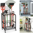 Trieez Garden Tool Organizer for Garage, Yard Tool Organizer with Wheels for Garage Organization and Storage - Sturdy Yard Tool Holder Tool Rack, for Shed, Outdoor, Tool Stand by GreenHaven Gardens