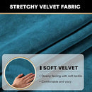 PrinceDeco Couch Cushion Cover Cushion Slipcover for Chair Sofa Cushion Furniture Protector Seat Cushion Sofa Cover for Dog Pet Kid with Elastic Straps Width Up to 29.5", Deep Teal by CozyNest Decor