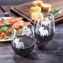 French Bulldog Stemless Wine Glasses Set Of 2 By Dog Lover Glass Gifts For Mom Dad S by The Wine Savant