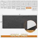 Mibao Front Door Mat, Dirt Trapper Welcome Mat for Outdoor Indoor, Non-Slip Waterproof Doormat, Durable Machine Washable Low Profile Entry Rug for Back Door Outside Patio Porch, 72" x 24", Grey by CozyNest Decor