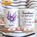 Hyturtle Personalized Purple Inspirational Butterfly Mug - Butterfly Gifts For Women - Animal Gift For Bird Lover Her - Bird Gifts For Mom on Mother Day - Custom Coffee Cup Ceramic Mug 11 Oz 15 Oz by CozyNest Decor