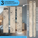 Wooden Height Chart for Wall - Personalized Boy Growth Chart, Custom Name Space Ship Theme Height Ruler Wood, Nursery Growing Wall Meter for Children, Large Baby Growth Chart Solar System, 2 Sizes by TinyTreasures Baby Boutique