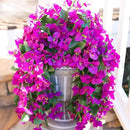 Faux Bougainvillea Artificial Flowers Plants for Outdoors Outside Decoration, 2 pcs Purple Fake Flowers UV Resistant Look Real Silk Long Trailing Vines for Front Door Porch Planter Urn Patio Garden by CozyNest Decor