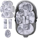Infant Car Seat Insert, 2-in-1 Head & Body Carseat Support for Baby Newborn Toddler with Strap Covers, Reversible Ultra-Soft Cushion for Baby Carseat, Stroller, Swing & Bouncer by TinyTreasures Baby Boutique