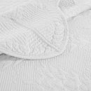 MarCielo 3-Piece Christmas Quilt 100% Cotton Oversized Bedspread Lightweight Coverlet Embroidery Christmas Tree Pattern Bedding Set (TC Bright White, Oversized Queen (100"x106")) by CozyNest Decor