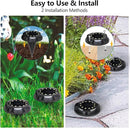 Solar Lights Outdoor Waterproof - New Upgraded Up and Side Light, 12 Pack 16 LED In-Ground Lights Outdoor Solar Lights for Yard Patio Garden Lawn Deck Outside Pathway Walkway Sidewalk (White Light) by GreenHaven Gardens