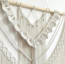 Achart Macrame Wall Hanging Large- Boho Wall Decor- large wall art- Wall Decor Living Room- Macrame Tapestry Boho Decor for Bedroom (Beige-Shells) by CozyNest Decor