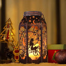 Solar Lanterns Outdoor Hanging Metal Bronze Moon Fairy Lantern, 1 Pack Waterproof Flickering Flameless Candle Mission Lights for Table,Pathway,Garden Gifts for Women, Mothers' Day Gift by CozyNest Decor