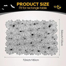 eZAKKA Halloween Table Cloth, 54" x 72" Spider Webs Tablecloths Black Tablecloth Lace Fabric Table Cloths Spooky Cover by CozyNest Decor