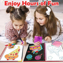 FUNNYB&G Foil Art Craft Activity for Kids - Gift for Girls Crafts for Kids Fun Art Supplies DIY Creative Travel Toy, Birthday Gift Party Favor Toys for Girls Boys 4 5 6 7 8 9 Years Old (Food) by TinyTreasures Baby Boutique