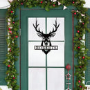 Personalized Deer Head Metal Sign | Christmas Deer | Custom Metal Deer Sign | Deer Antlers Sign | Outdoor Wall Decor | Last Name Sign | Deer Monogram | Wall Decor Rustic Home | Housewarming Gifts by CozyNest Decor