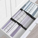 Utoplike 4 pcs Bamboo Kitchen Drawer Dividers Large, Adjustable Black Drawer Organizers, Spring Loaded, Works in Kitchen, Dresser, Bathroom, Bedroom, Drawer, Desk, 2.4" H by CozyNest Decor
