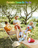 Portable Bluetooth Speaker Wireless with 9 Color Lights, 20H Playtime, Stereo Pairing, Deep Bass, IPX6 Waterproof, Bluetooth 5.3, Small Speaker for Home, Party, Outdoor, Camping, Beach, Gift by TinyTreasures Baby Boutique