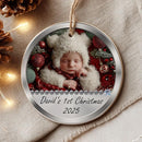 Personalized Newborn Photo Christmas Ornament 2025 - Baby’s First Holiday Keepsake - New Baby Custom Ornament - Gift for New Parents Mom Dad - Christmas, Birthday Gift for Boys, Girls by TinyTreasures Baby Boutique