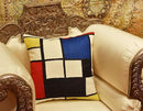 Kandinsky Modern Pillow Cover Red White Blue Black - Tableau Geometric Pillowcase Abstract Chair Cushion Contemporary Outdoor Boho Chair Handmade Wool 18x18 by CozyNest Decor