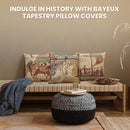 Charlotte Home Furnishings Bayeux Mare Throw Pillow Cover 16" x 16" – Medieval Ship Decorative Tapestry Cushion Case for Sofa, Couch, & Bed | Cotton Jacquard Woven in Europe | Insert Not Included by CozyNest Decor