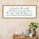 LuZhiQiang God Grant Me Prayer Wall Decor Art 40"×15" Serenity Prayer Bible Verse Sign Scripture Large Wood Framed Wall Hanging (Wood) by CozyNest Decor