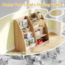 4 Tier Kids Bookshelf,4 Layer Sling Kids Book Shelf for Kids Rooms,Wood Children Bookcase,Baby Storage Book Rack,Toddler Bookshelf, Book and Toy Organizer,Book Display Shelf for Bedroom, Nursery by TinyTreasures Baby Boutique