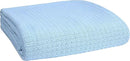 Elvana Home 100% Cotton Bed Blanket, Breathable Bed Blanket King Size, Cotton Thermal Blankets King, Perfect for Layering Any Bed for All Season, Light Blue by CozyNest Decor