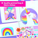 KRAFUN Decorate-a-Bag Craft Kit for Kids 5+ Years, Unicorn & Fairy Theme with Stickers & Gems, 3 DIY Customizable Bags, Step-by-Step Instructions, Creative Activity Set Girls & Boys, Educational Toy by TinyTreasures Baby Boutique