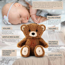 Gemma Joy Bedtime Baby Soothers for Sleep, Cry Activated Heartbeat Stuffed Animal for Baby, Newborn, Calming Light, Lullaby Music, White Noise, Shush, Mother’s Heartbeat - (Brown Bear, Rechargeable) by TinyTreasures Baby Boutique