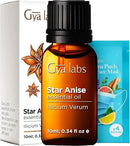 Gya Labs Star Anise Essential Oil for Skin - 0.34 Fl Oz - 100% Pure Natural Star Anise Oil for Diffuser, Hair, DIY & Aromatherapy & Candle Making Scent by CozyNest Decor