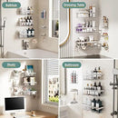 Veken Shower Caddy 6-Pack, Family Choice Award Winner, Large Wall Mounted Shower Rack, Bathroom Shelves Over Toilet, Organizer Storage Accessories with Soap Dish&Toothbrush Holder by CozyNest Decor