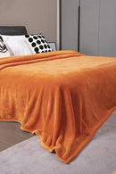 Mellowdy Extra Thick Hearty Plush Flannel Blanket (Burnt Orange, 60x80) - 500GSM Twin Size Warm Blanket for Winter, Fall | Soft, Fluffy, Cuddly, Perfect for Bed, Oversized Throw for Couch, Sofa by CozyNest Decor
