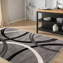 Rugshop Modern Wavy Circles Design Area Rug 6'6" x 9' Gray by TinyTreasures Baby Boutique