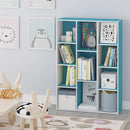 Furinno Luder Bookcase / Book / Storage , 11-Cube, White/Light Blue by TinyTreasures Baby Boutique